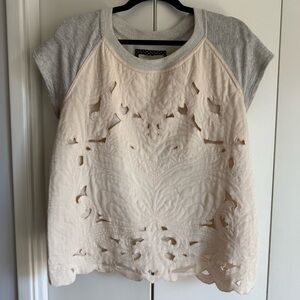 Anthropologie embroidered sweatshirt tee